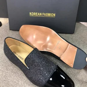 Korean Fashion Glitter Loafers