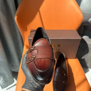 M&G Smith Dual Buckle Leather Loafers