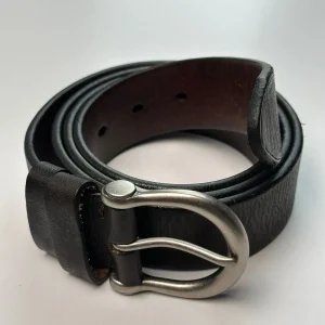 Premium Full-Grain Black Leather Belt