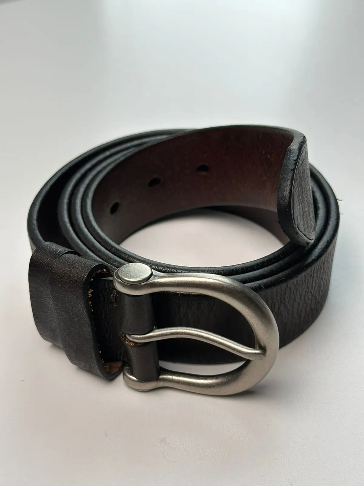 Premium Full-Grain Black Leather Belt