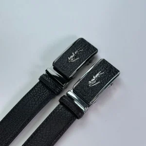 Lacoste Textured Leather Ratchet Buckle Belt