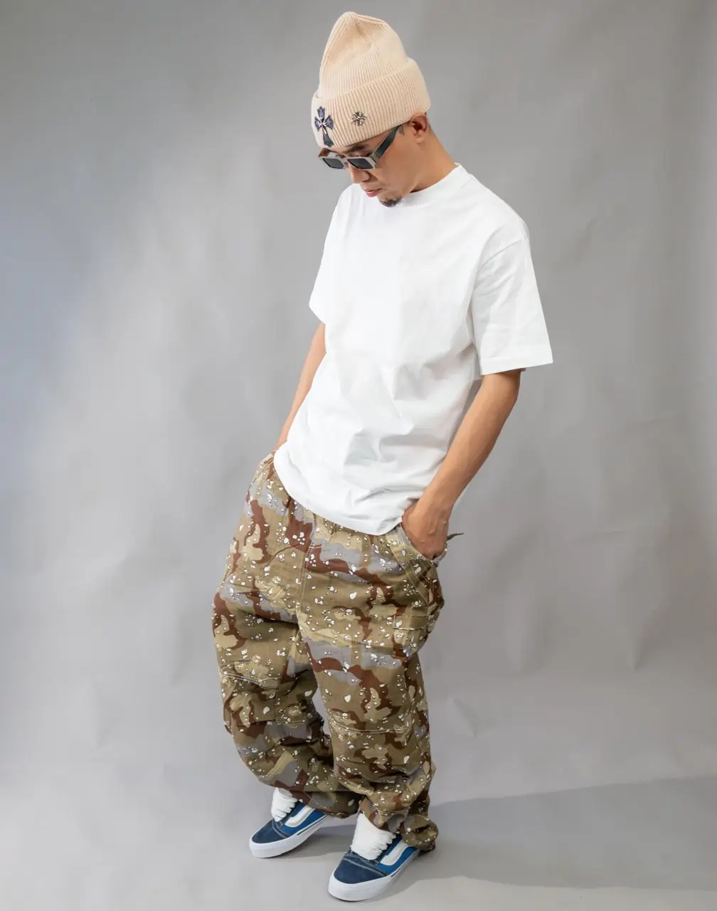 Men's Baggy Fit Desert Camo Cargo Pants