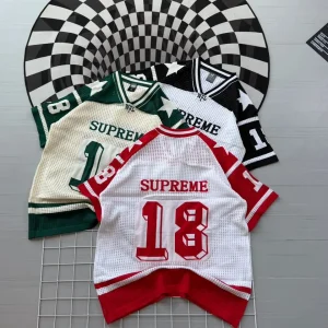 Knitted Jersey - White with Contrast